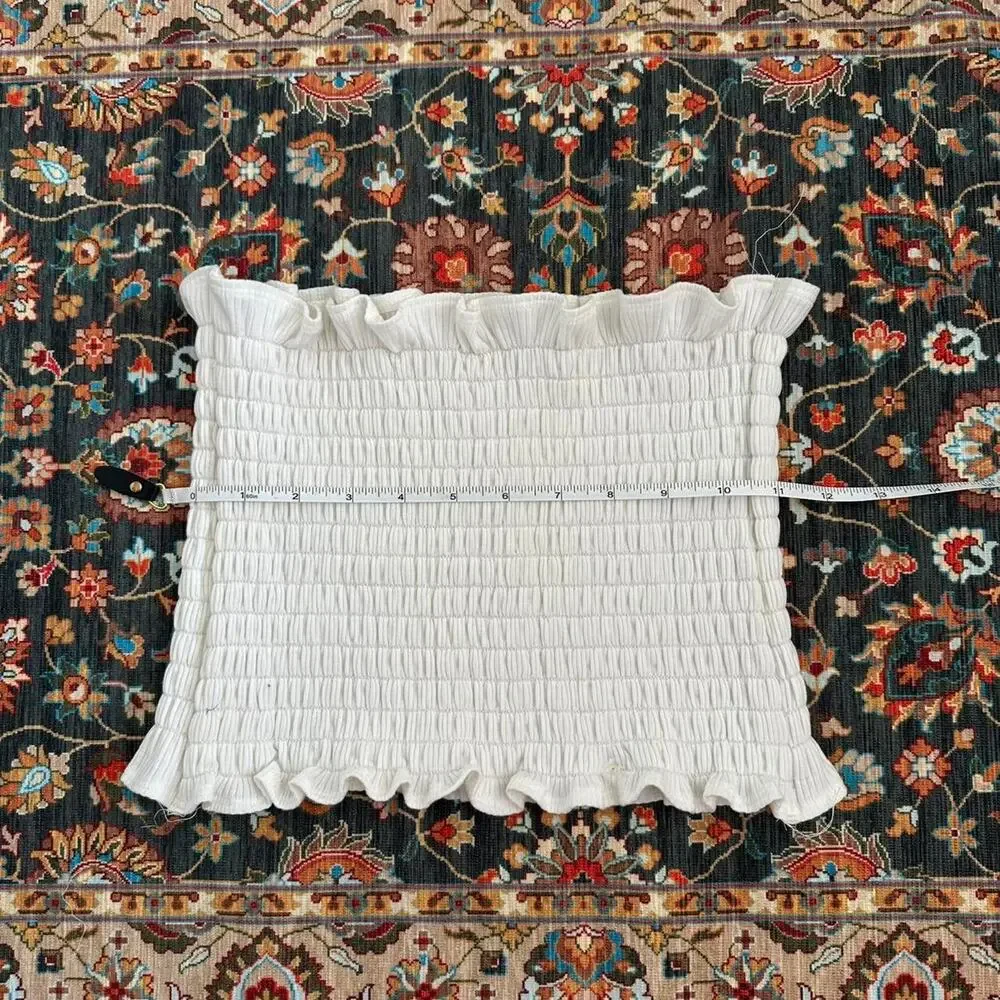 handmade white ruched bandeau - Picture 5 of 6